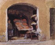 John William Waterhouse An Italian Produce Shop Spain oil painting artist